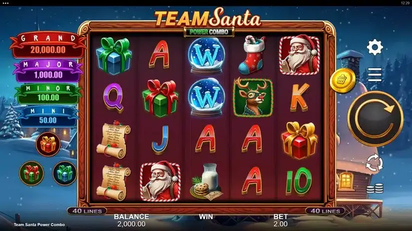 Team Santa Power Combo slot screenshot 