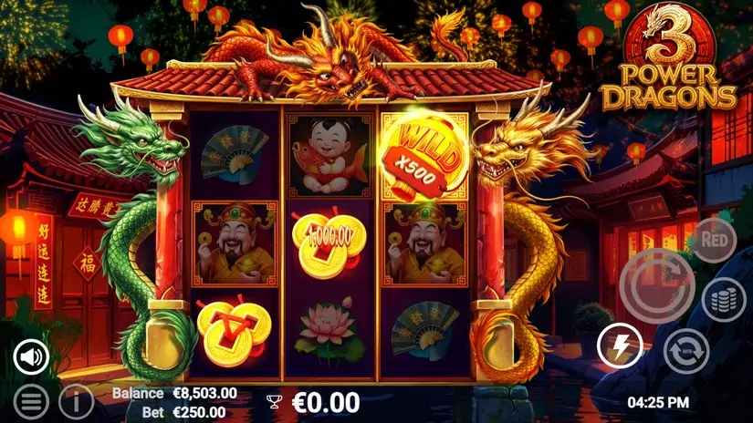 3 Power Dragons slot screenshot 3