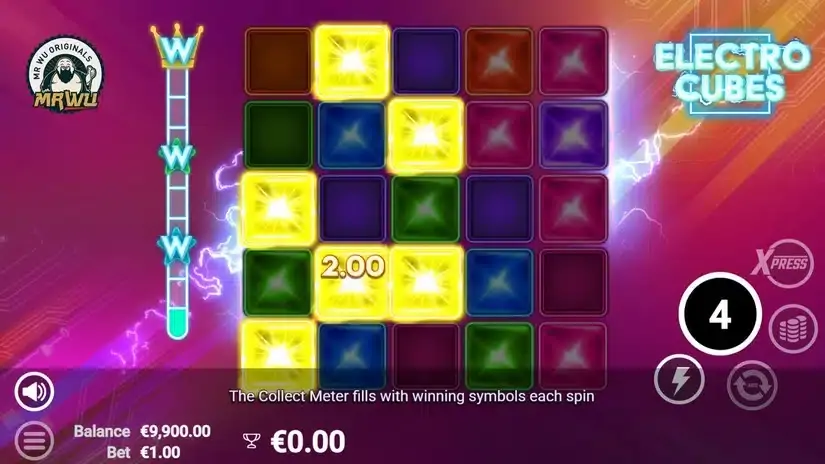 Electro Cubes slot screenshot 4