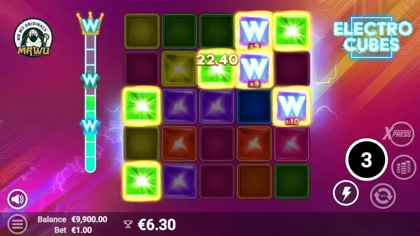 Electro Cubes slot screenshot 5