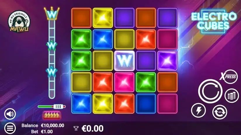 Electro Cubes slot screenshot 