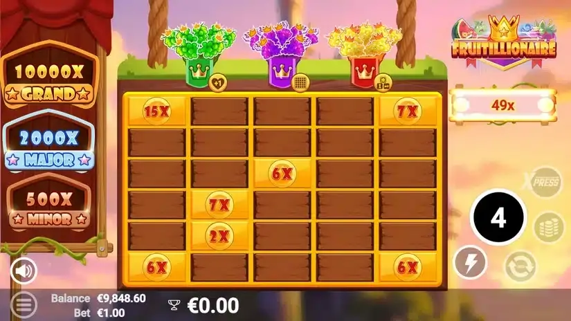 Fruitillionaire slot screenshot 3