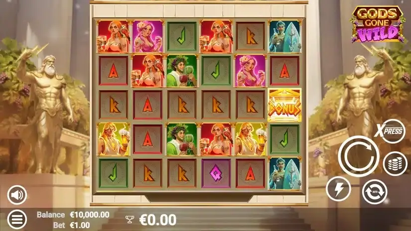 Gods Gone Wild slot screenshot 1
