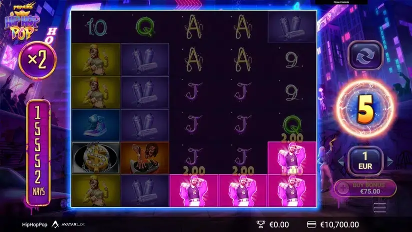 HipHopPop slot screenshot 3