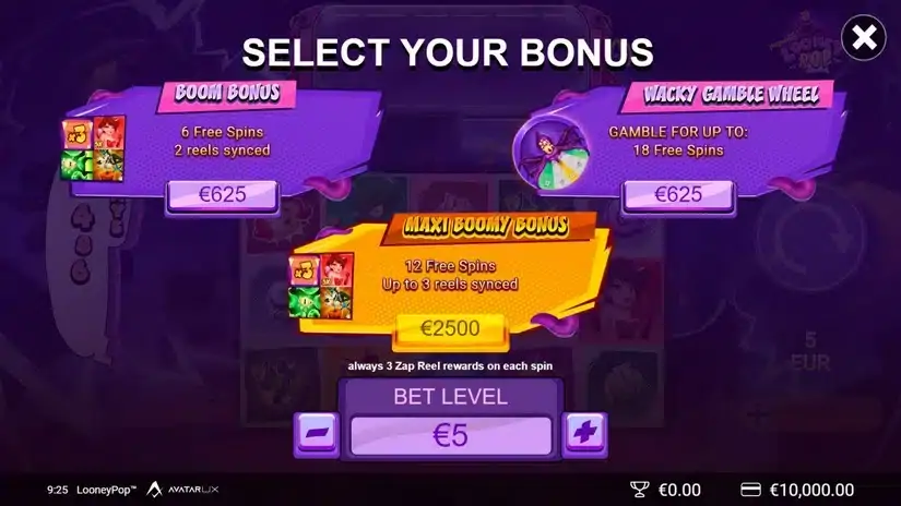 LooneyPop slot screenshot 2
