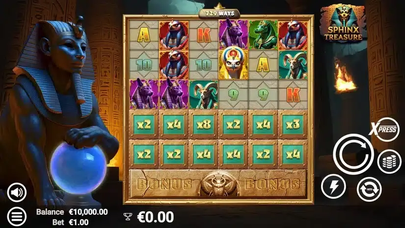 Sphinx Treasure slot screenshot 1