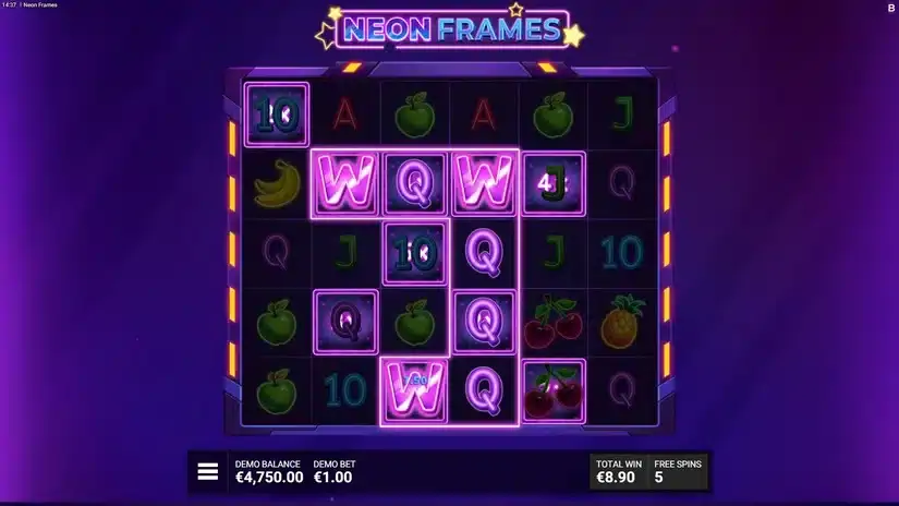 Neon Frames slot screenshot 