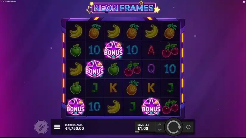 Neon Frames slot screenshot 2