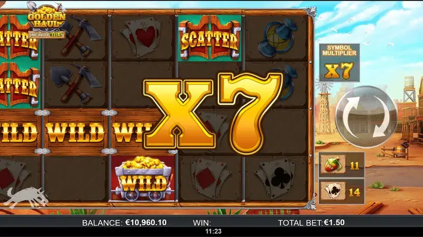 Golden Haul Infinity Reels slot screenshot 