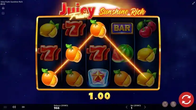 Juicy Fruits Sunshine Rich slot screenshot 