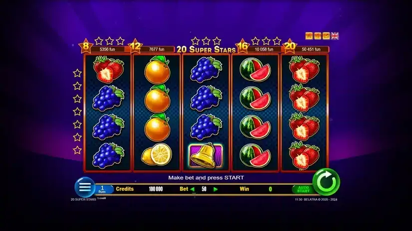 20 Super Stars slot screenshot 