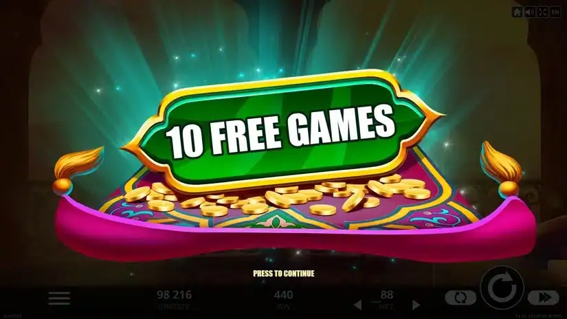 4 Secrets of Aladdin slot screenshot 