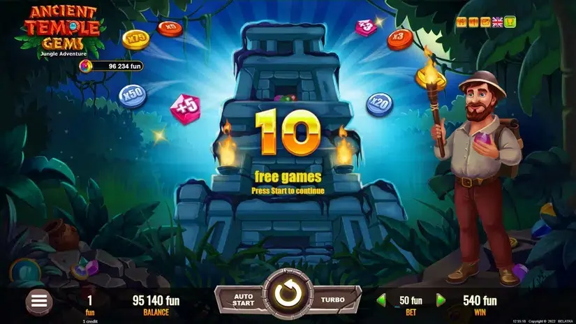 Ancient Temple Gems slot screenshot 3
