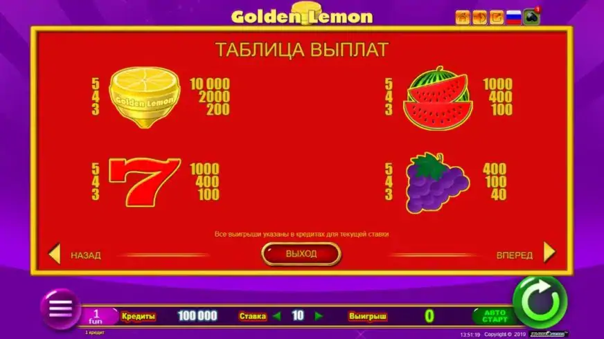 Golden Lemon slot screenshot 2