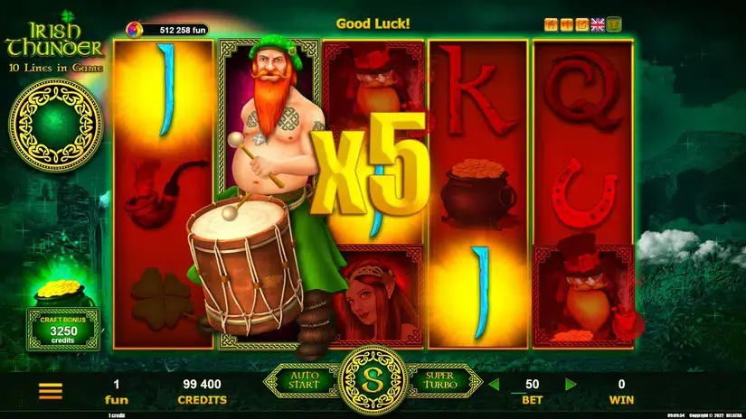 Irish Thunder slot screenshot 3