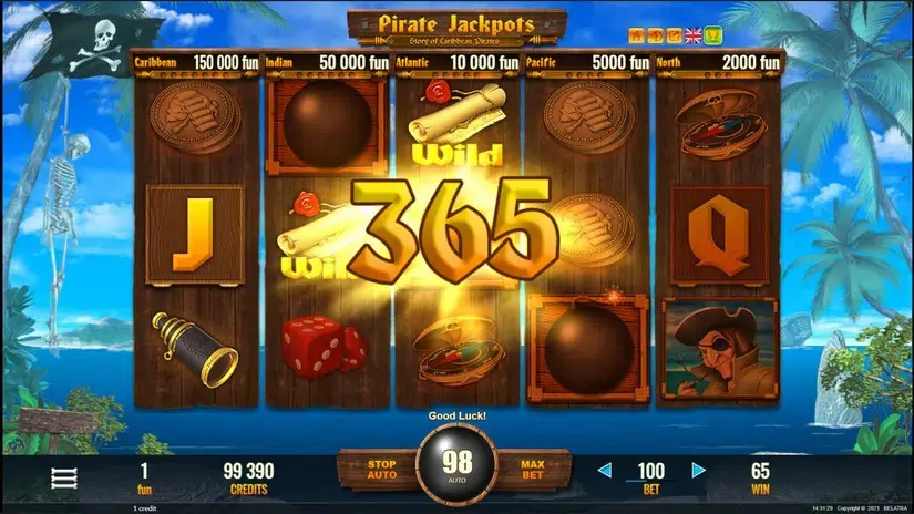 Pirate JackPots slot screenshot 3