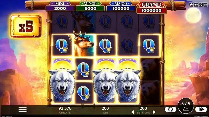 Wolf Thunder slot screenshot 4