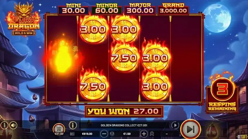 Fury Dragon – Hold & Win slot screenshot 4