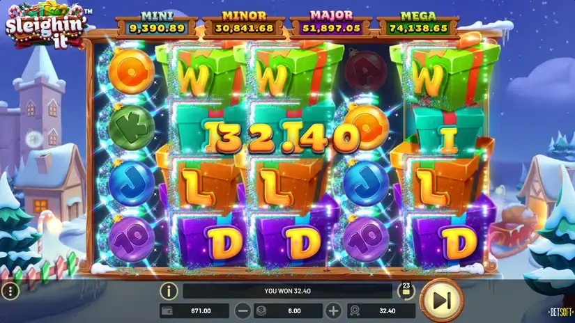 Sleighin’ it slot screenshot 