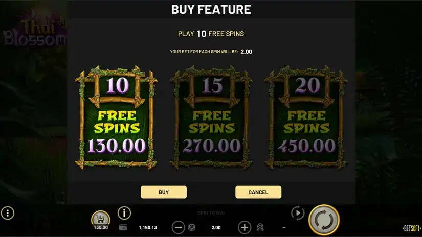 Thai Blossoms slot screenshot 3