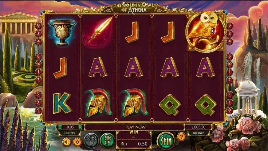 The Golden Owl Of Athena slot screenshot 1