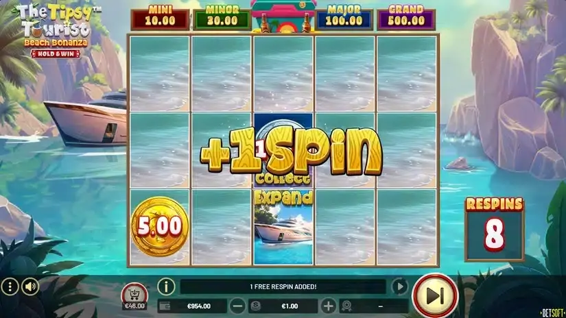 The Tipsy Tourist: Beach Bonanza – Hold & Win slot screenshot 4