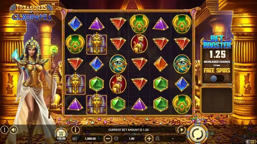 Treasures of Cleopatra slot screenshot 