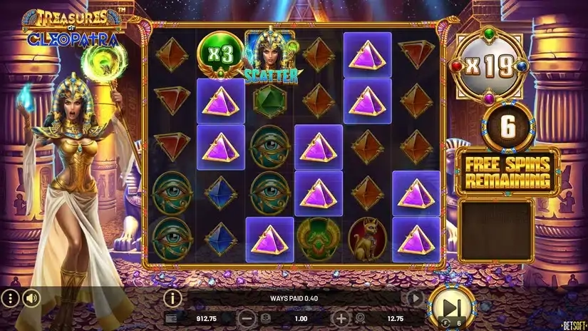 Treasures of Cleopatra slot screenshot 4