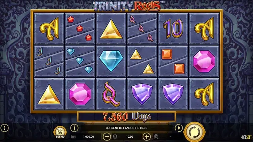 Trinity Reels slot screenshot 