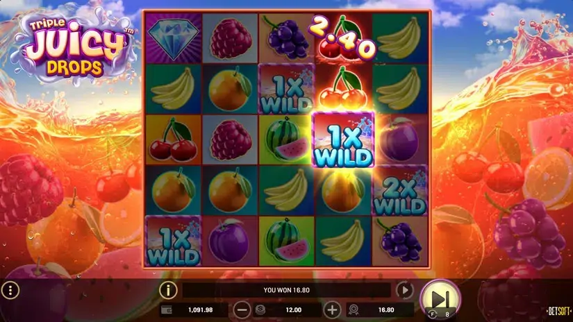 Triple Juicy Drops slot screenshot 5