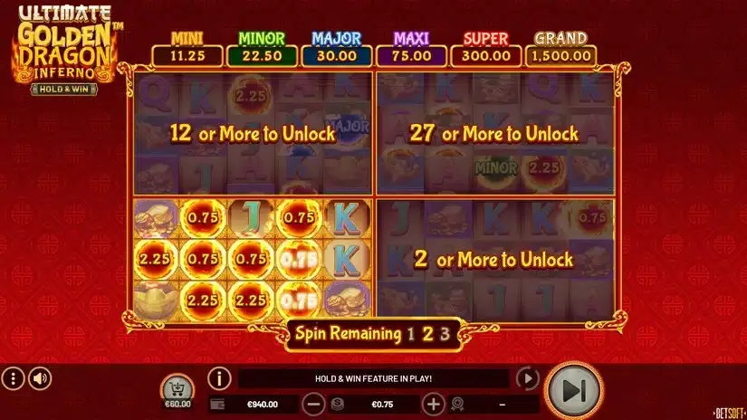 Ultimate Golden Dragon Inferno – Hold & Win slot screenshot 3