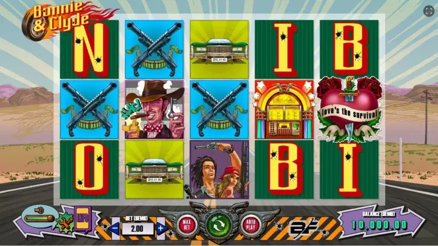 Bonnie & Clyde slot screenshot 