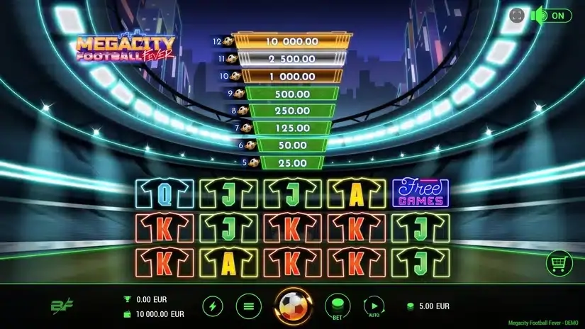 Megacity Football Fever slot screenshot 