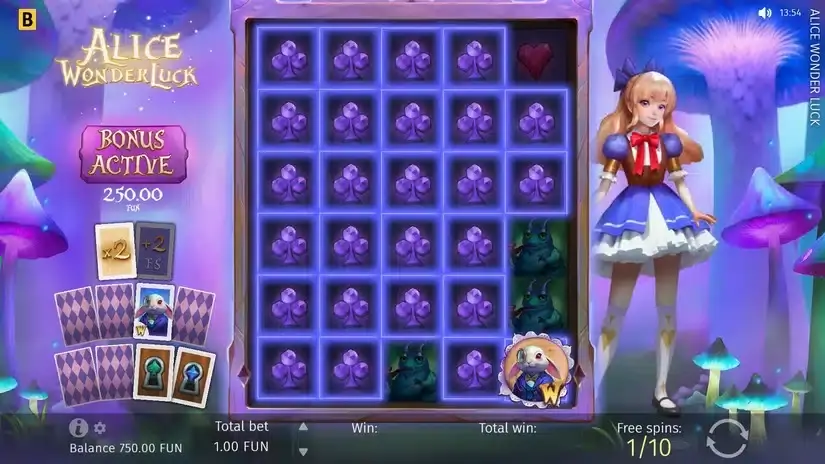 Alice WonderLuck slot screenshot 6