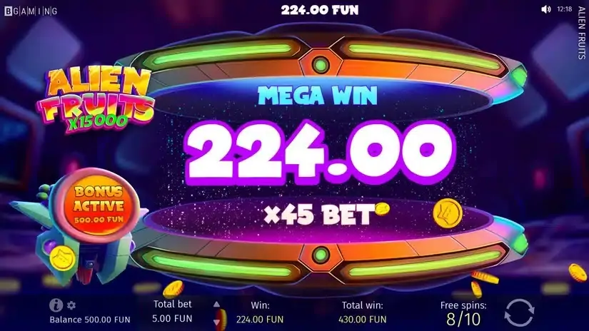 Alien Fruits slot screenshot 