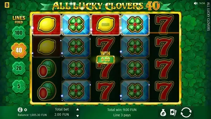 All Lucky Clovers 5 slot screenshot 4