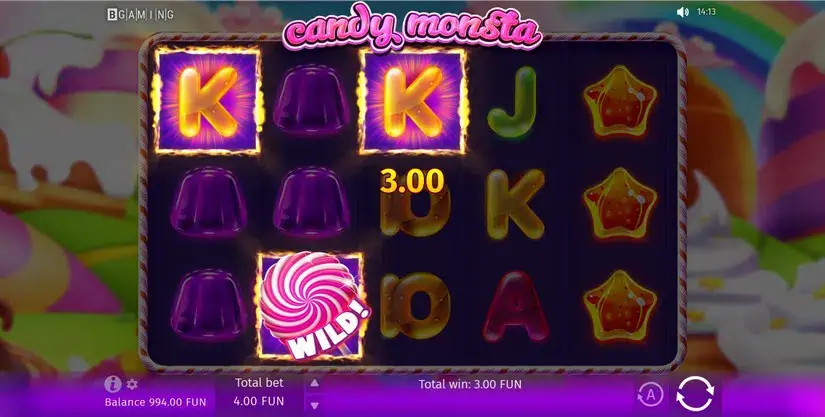 Candy Monsta slot screenshot 2