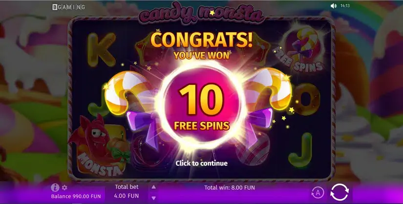 Candy Monsta slot screenshot 4