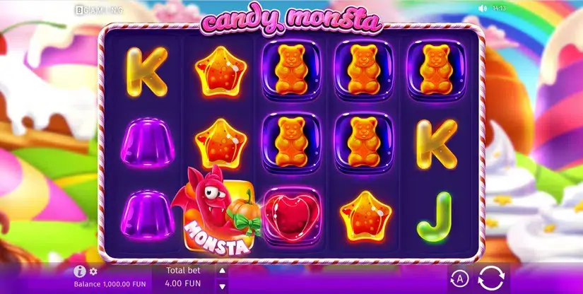 Candy Monsta slot screenshot 
