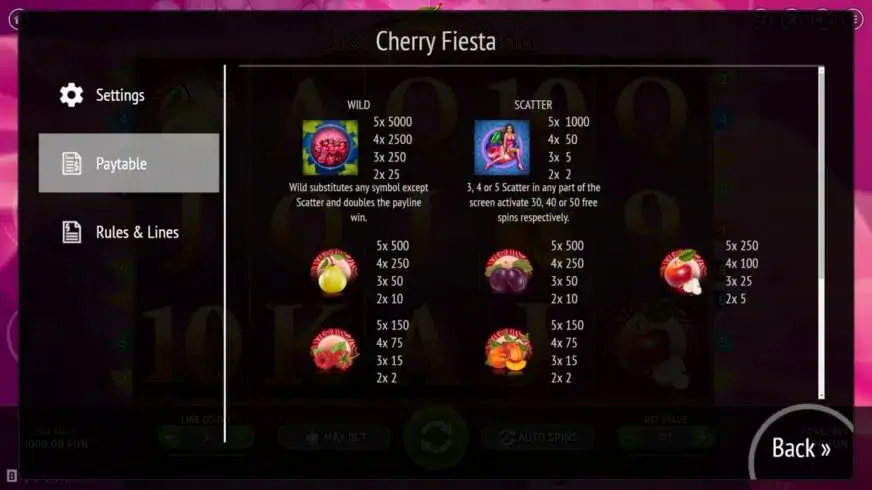 Cherry Fiesta slot screenshot 2