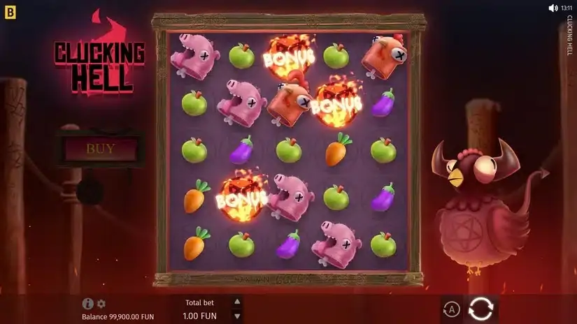 Clucking Hell slot screenshot 2
