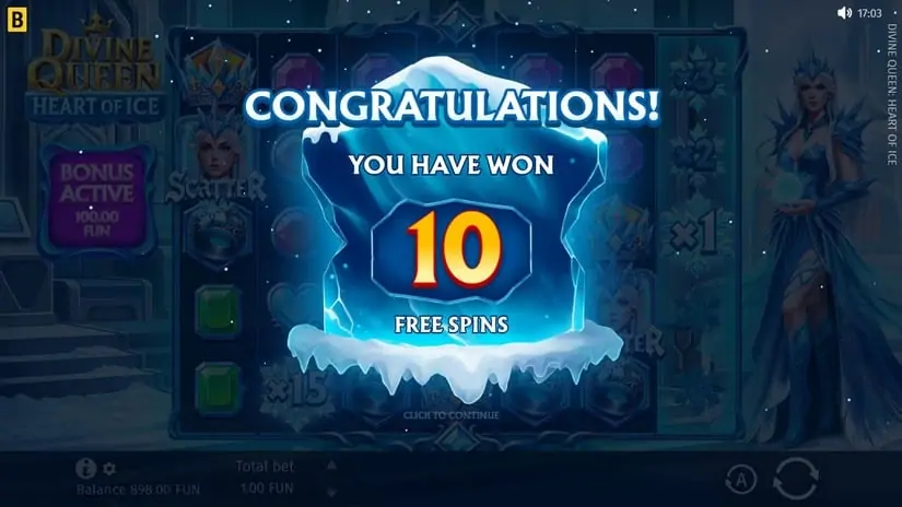 Divine Queen: Heart of Ice slot screenshot 3
