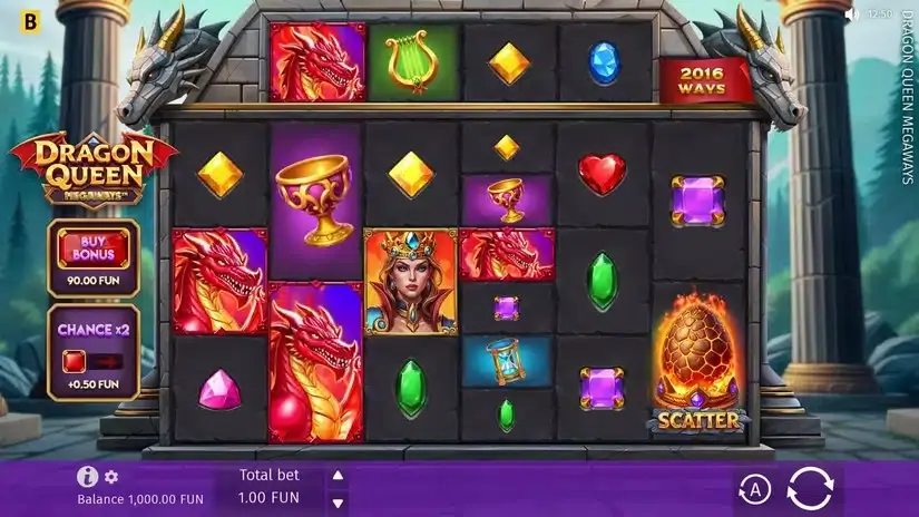 Dragon Queen MEGAWAYS slot screenshot 