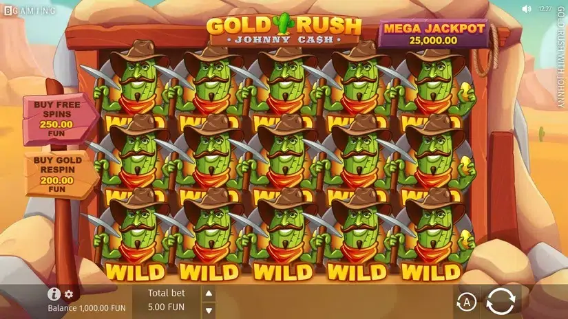 Gold Rush With Johnny Cash slot screenshot 2