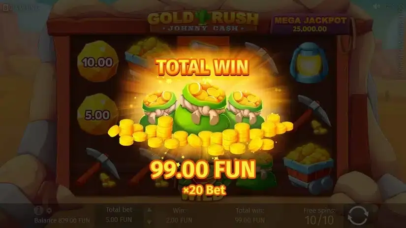 Gold Rush With Johnny Cash slot screenshot 