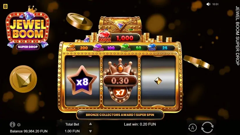 Jewel Boom Super Drop slot screenshot 4