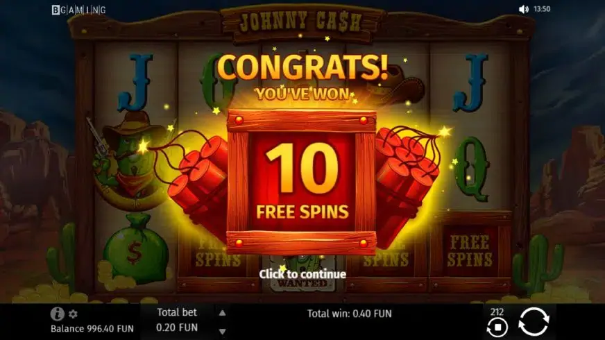 Johnny Cash slot screenshot 4