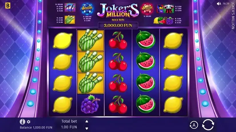 Joker’s Million slot screenshot 