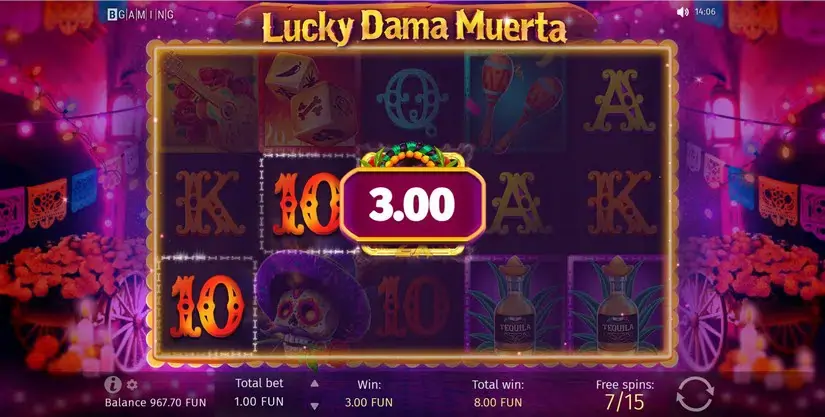 Lucky Dama Muerta slot screenshot 6