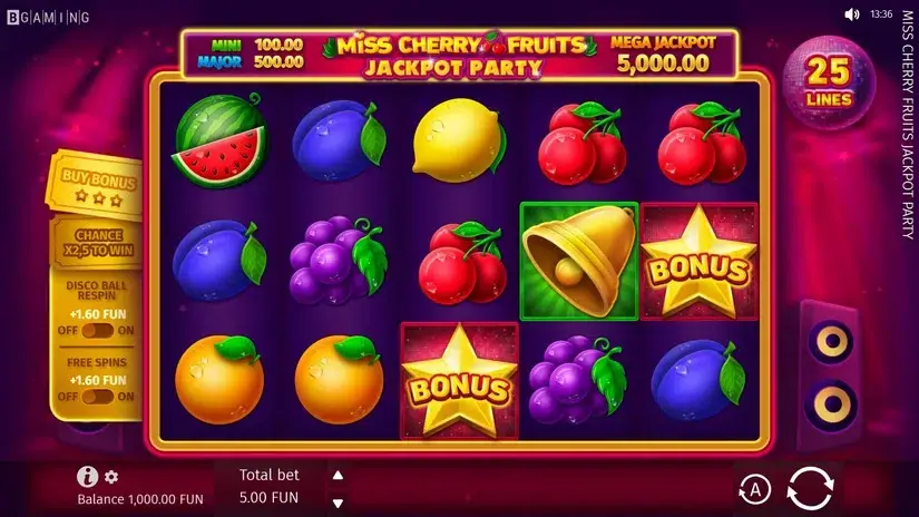 Miss Cherry Fruits Jackpot Party slot screenshot 